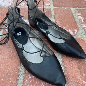 BP Black lace up flats